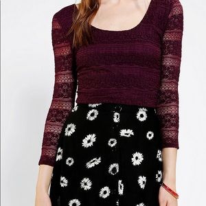 Urban Outfitters Burgundy Crop Top